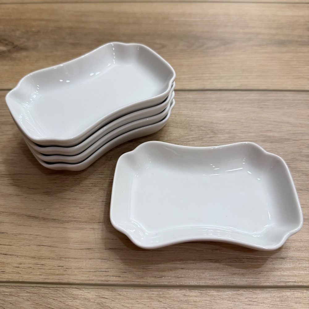 Pillivuyt Culinaire White Appetizer Dessert Sauce Plates 5 Jacques Discontinued